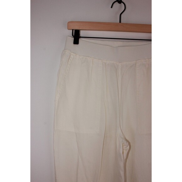 Faherty Women Pants White Arlie Jogger Utility Linen Pull On Stretch Size Medium - Picture 5 of 13